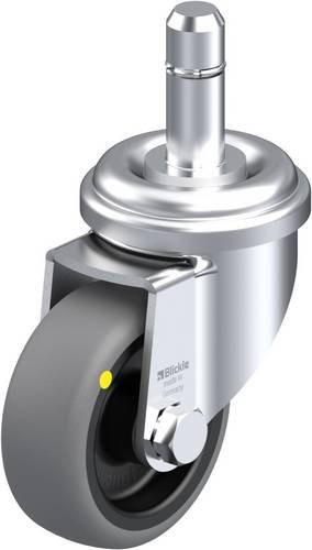 Blickle LRA-TPA 50G-ELS-ES Lenkrolle in Schwarz, Grau und Silber mit 50 mm Rad-Durchmesser und 30 kg Tragfähigkeit - Bild 1
