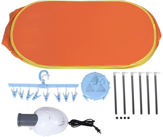 Aimo Tragbarer Haushalts-Wäschetrockensack Mini Faltbare Elektrische Trocknermaschine Orange - Bild 1