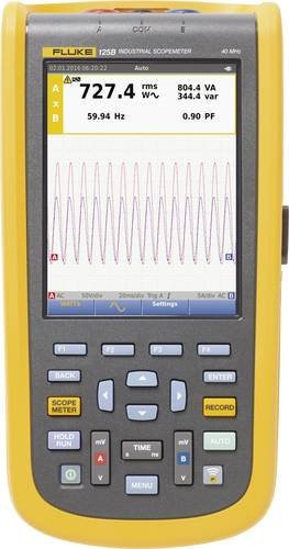 Fluke 124B/EU Hand-Oszilloskop 40MHz 2-Kanal 4 GSa/s mit Multimeter-Funktionen in Gelb - Bild 1