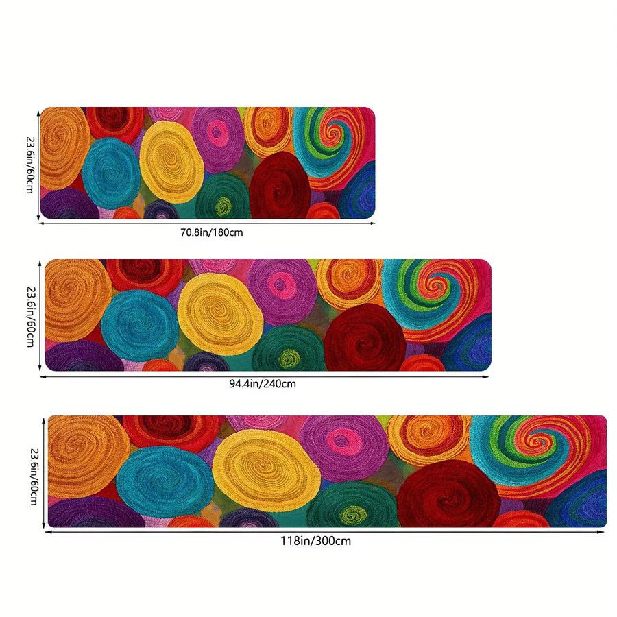 VIKAMA Schlaufenteppich in Multicolor für Wohnzimmer, Küche oder Badezimmer - Bild 4