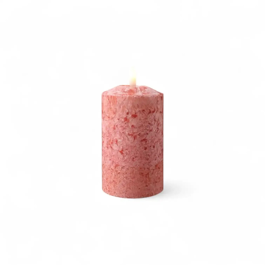 Mansion atmosphere LED-Kerze Marble in Rot mit Flicker-Effekt, Höhe: 12,5 cm, Durchmesser: 7,5 cm - Bild 1