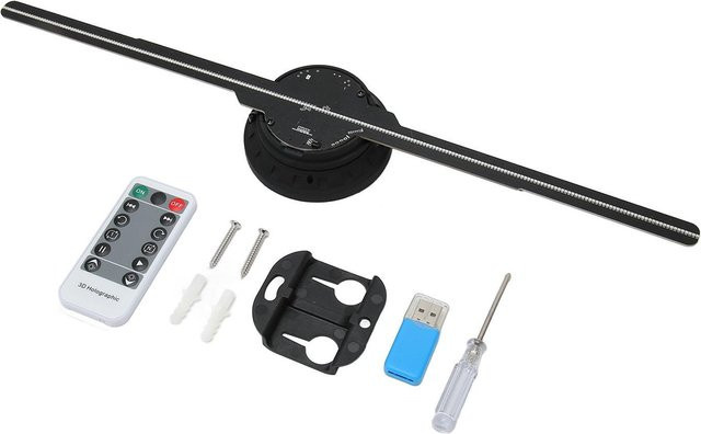 Honor Electronics 3D-Hologramm-Fan in Schwarz mit 512 x 234 Pixel Auflösung, 234 LED-Perlen und 16,5 Zoll Durchmesser - Bild 1