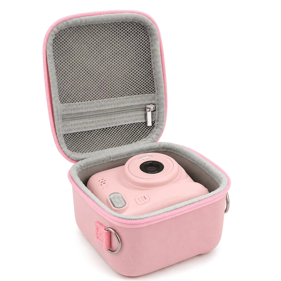 Fujifilm Instax Mini Kameratasche aus hartem EVA, stoßfest und wasserdicht, passend für Instax Mini 12, 11, 9 und 8, mit Schultergurt, in Pink oder Purple - Bild 3