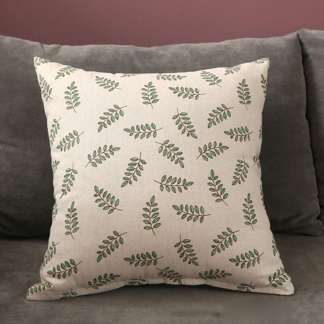 CosyHome Kissenbezug aus Leinen im nordischen Stil, grün, B/B: 40 x 40 cm - Bild 1