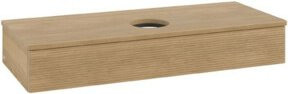 V&B Waschtischunterschrank Antao mit Frontstruktur in Honig Eiche, B/T/H: 120 x 50 x 19 cm - Bild 1