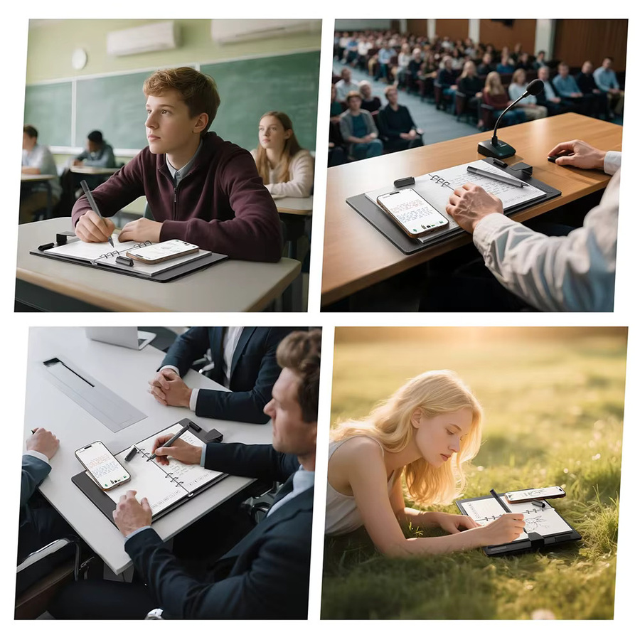 NEWYES SyncPen 4 Smart Pen mit digitalem Notizbuch, kabelloser Bluetooth-Stift mit OCR-Funktion und radierbarem Gelstift in Grau - Bild 4