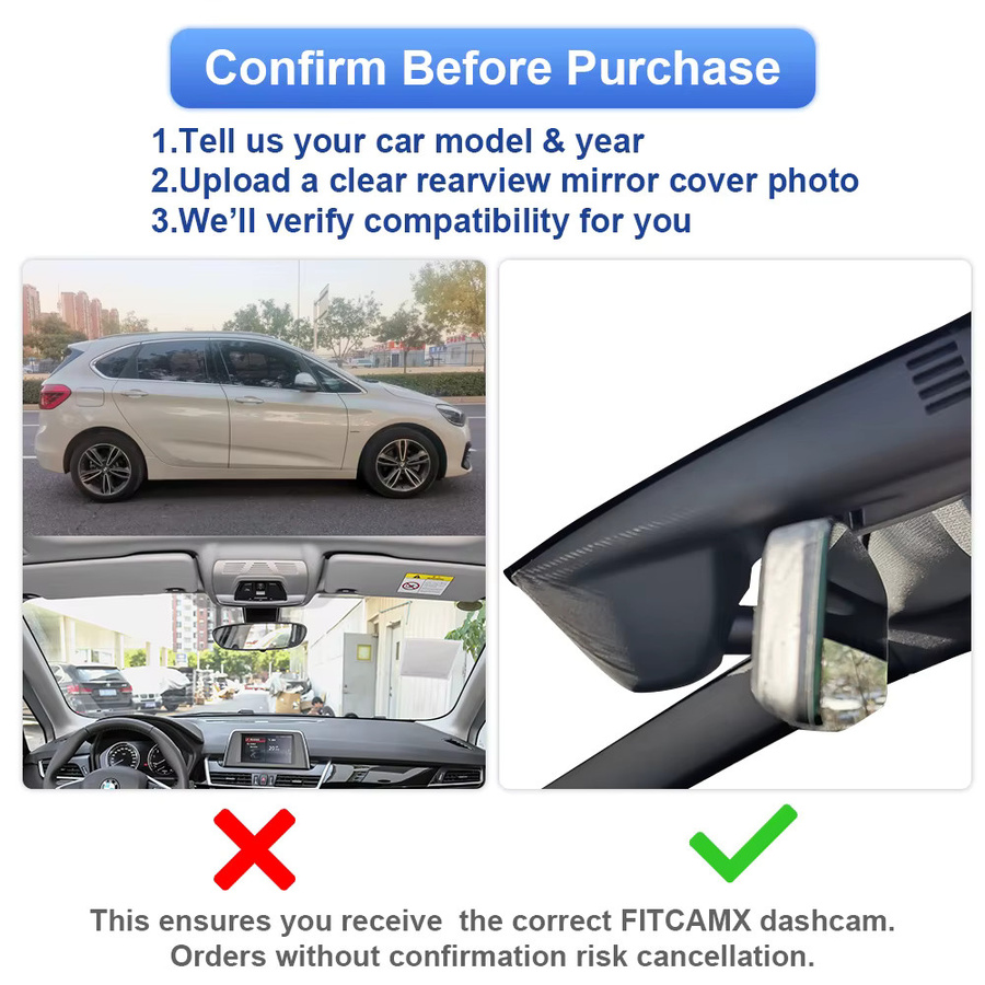 FITCAMX 4K Dashcam mit WLAN-App für Kia Niro & Niro EV (2017-2026) sowie Kia Sorento (2021-2025), Schwarz - Bild 2