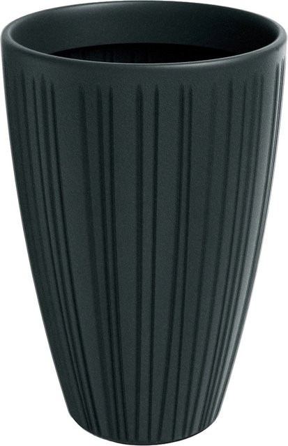 Prosperplast Blumentopf Fero mit Rippenstruktur in Charcoal, Höhe: 58 cm, Durchmesser: 40 cm - Bild 1