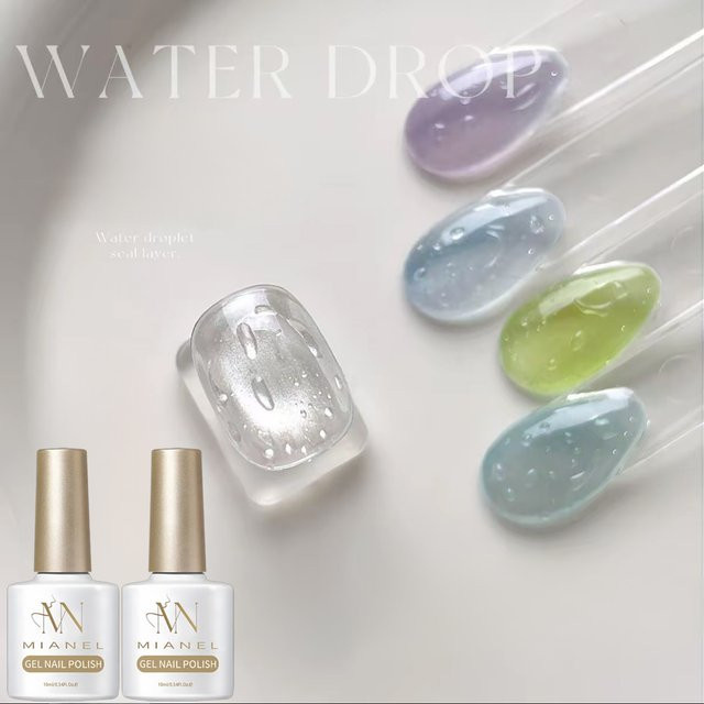 MIANEL Gel-Nagellack, Klares Wassertropfen-Design, Glänzend - Bild 1