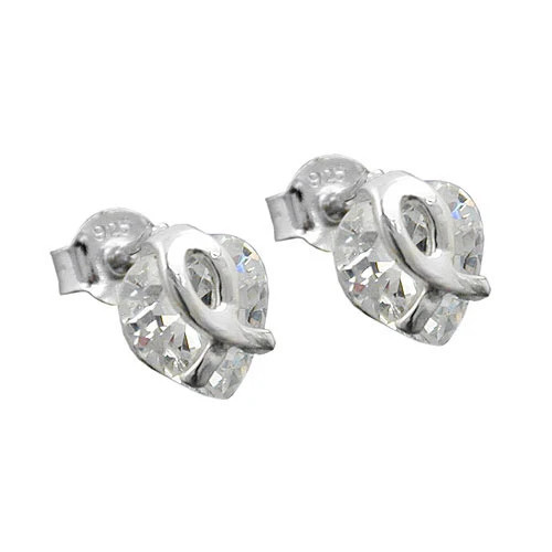 Colfem Ohrstecker, Zirkonia, Herz, 925 Silber - Bild 1