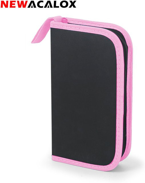 NEWACALOX Mini-Werkzeugtasche aus PU-Leder in Pink zur Aufbewahrung von Zangen, Lötkolben und Schweißzubehör - Bild 1