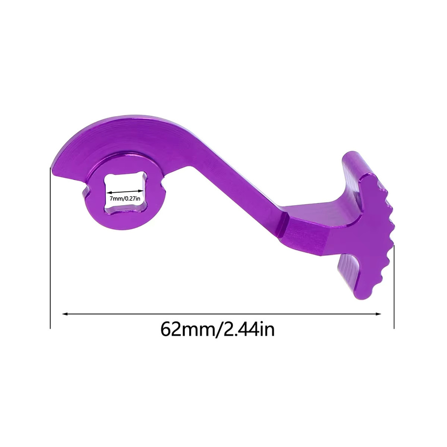 Flysky CNC Aluminium Daumenhebel Sender Lenkrad Trigger Einhandsteuerungsadapter für Noble Lite NB4 PRO in Rot - Bild 2