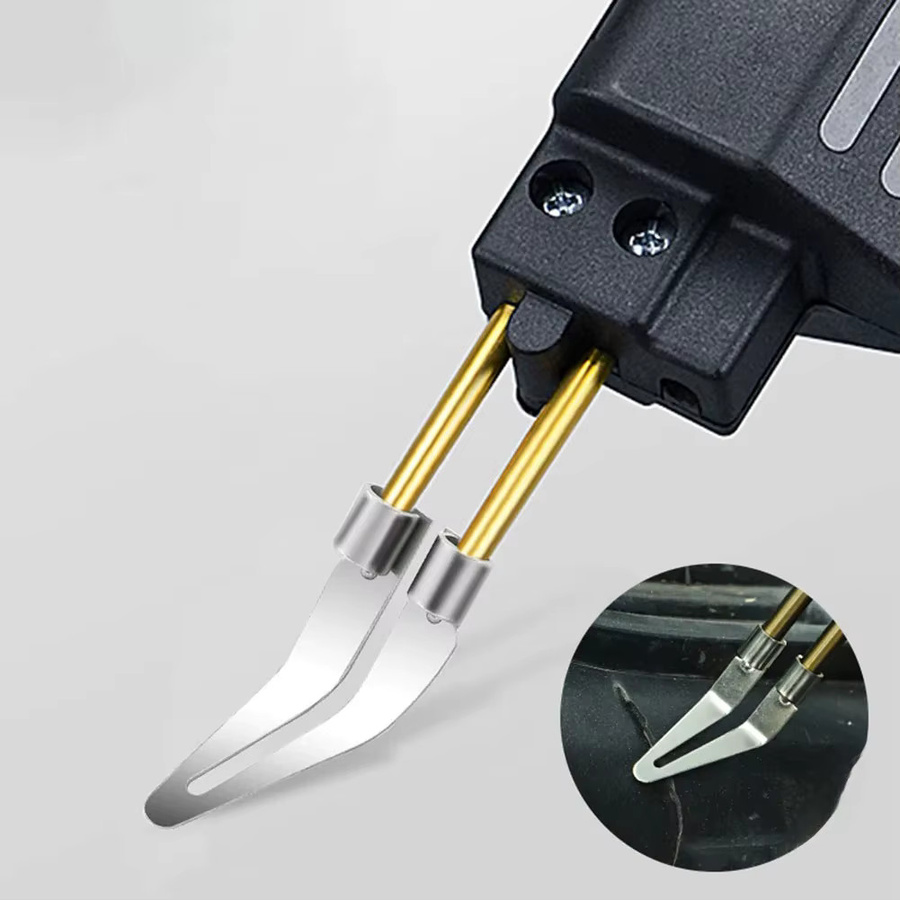 DAZZLEEX Set aus 3 oder 5 glatten Schweißköpfen für Kunststoffschweißen mit verstellbarem Lötkolben und Ellenbogen-Design in Silber - Bild 2
