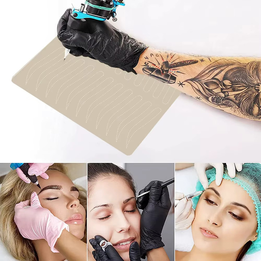 Usiriy Microblading Zubehör für Permanent Make-up Training, Gefälschte Haut - Bild 2