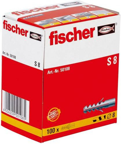 Fischer Spreizdübel S 8 aus Nylon, 100 Stück - Bild 2