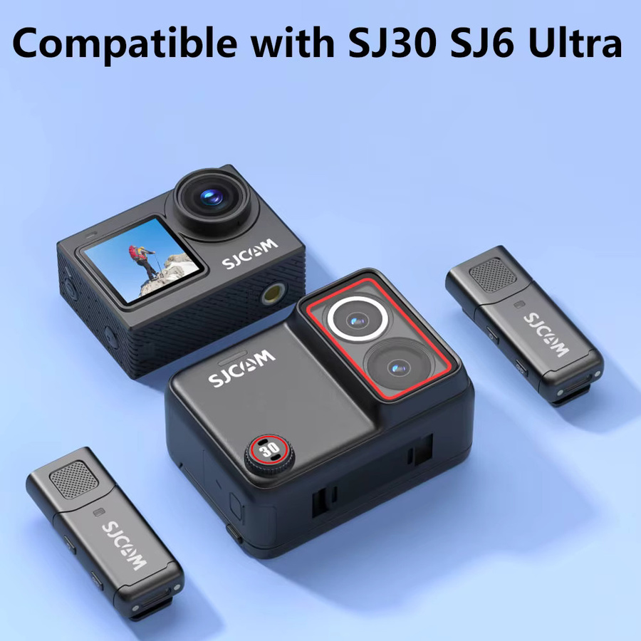 SJCAM M4 kabelloses Lavalier-Mikrofon in Schwarz für SJ6 Ultra und SJ30 Action-Kameras - Bild 2