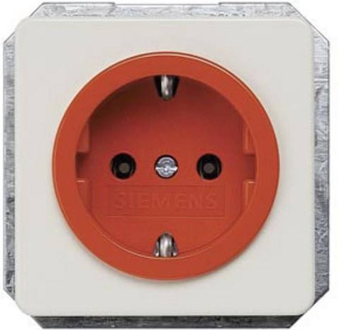 Siemens Schutzkontakt-Steckdose Delta in Weiß 5UB1480 - Bild 1