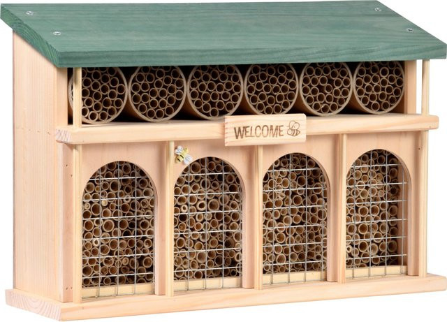 Dobar Green Label Großes Insektenhotel Dublin aus Kiefer, B/T/H: 44 x 13,5 x 30 cm - Bild 1