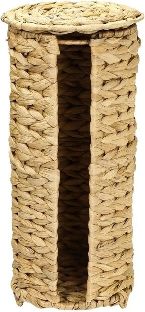 HMF Toilettenpapier Aufbewahrung aus geflochtener Wasserhyazinthe in Beige, B: 37 cm, T: 17 cm - Bild 1