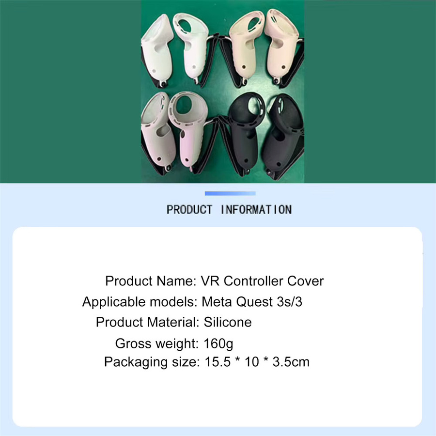 Sovawin Silikon-Controller-Schutzhülle in Weiß für Meta Quest 3s und Quest 3 VR-Zubehör - Bild 5
