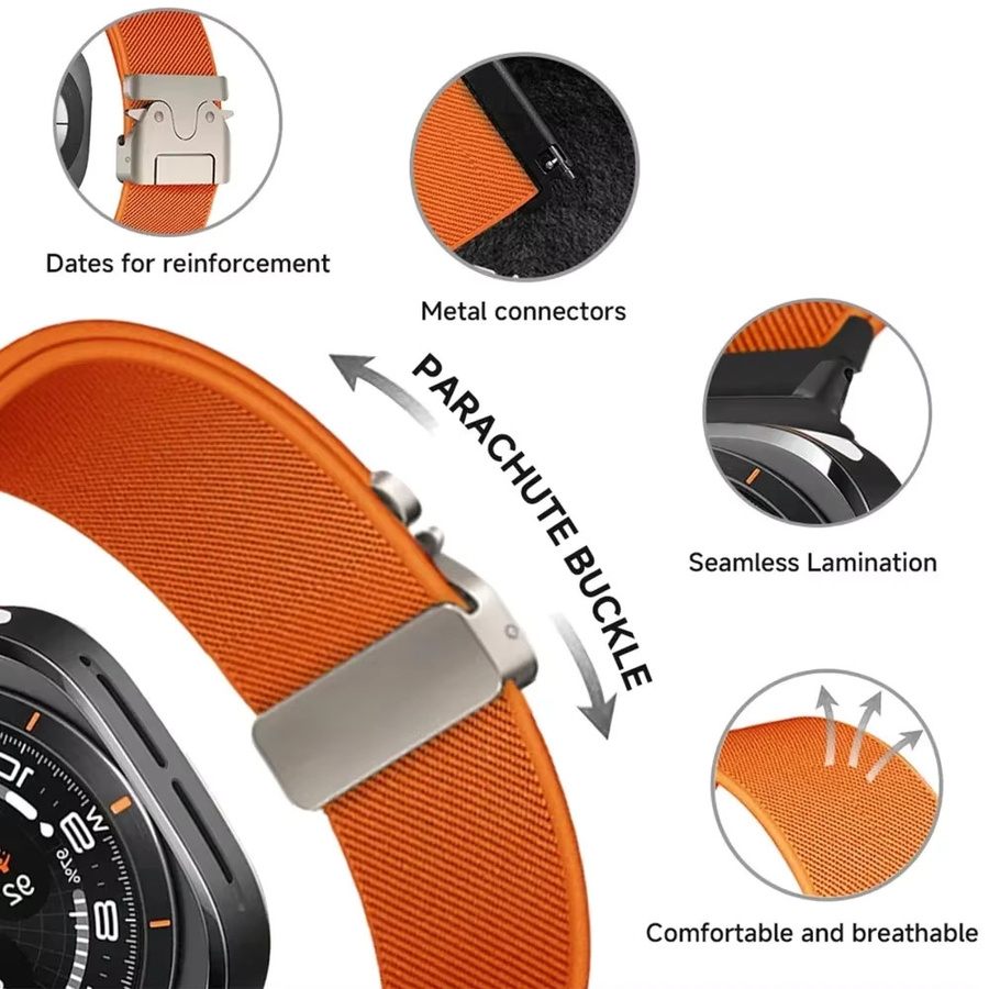 FancyWrist Uhrenarmband Nylon, orange, Unisex - Bild 3