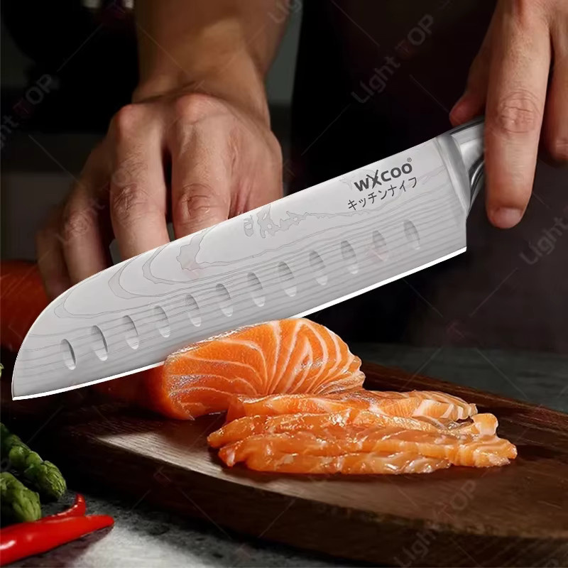 WXCOO Professionelles Paring Knife aus Edelstahl mit ergonomischem Holzgriff in Silber - Bild 4