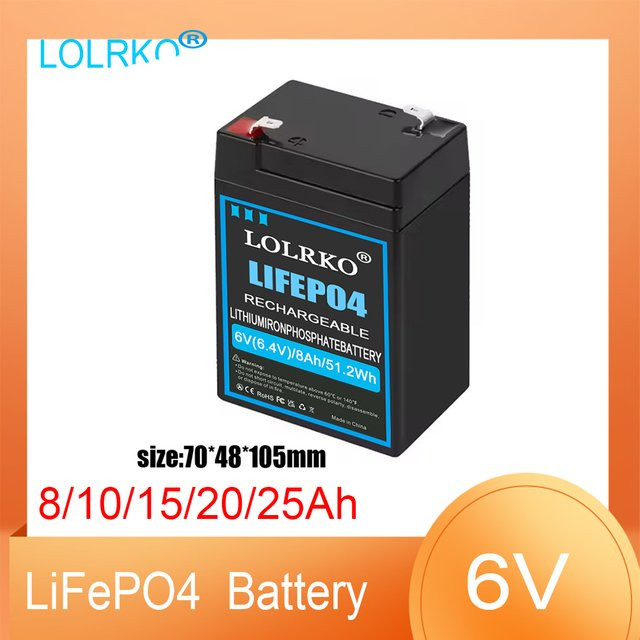 ALalito Wiederaufladbare 6V 15Ah Batterie in Schwarz für elektrische Kinderfahrzeuge und Spielzeugautos - Bild 1