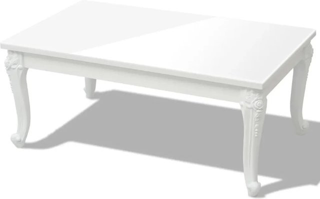 vidaXL Couchtisch in Weiß mit Hochglanz-Finish, Rechteckig, B/T/H: 100 x 60 x 42 cm - Bild 1