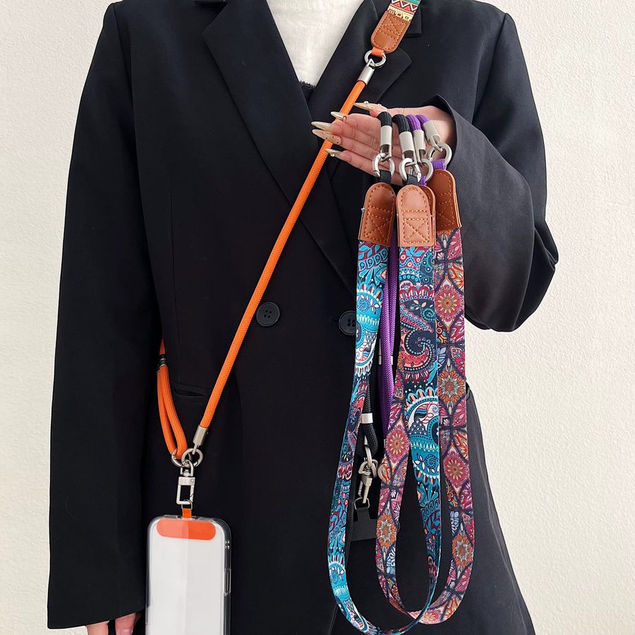 WSSHE Handy-Lanyards mit Anhänger für iPhone, Samsung und Huawei in Pink und Multicolour - Bild 3