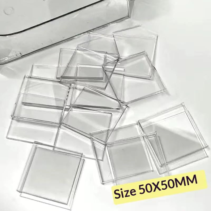 10-teiliges Bastel-Kühlschrankmagnet-Set aus Kunststoff mit quadratischen und runden Formen für deine DIY-Projekte - Bild 3