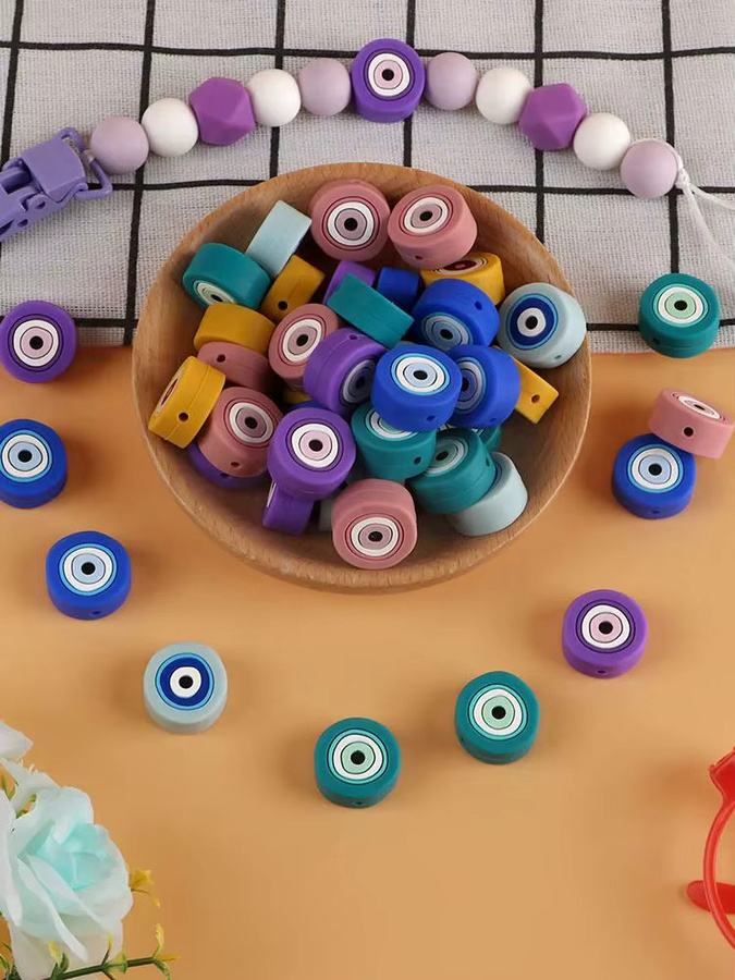 5er Set Cartoon Engel Augen Tier Nagetier für Armband, Halskette, Schlüsselbund, Bunt - Bild 4