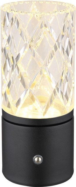 Globo Tischleuchte Lunki LED Akku-Tischlampe Metall Schwarz Matt Höhe: 19 cm - Bild 1