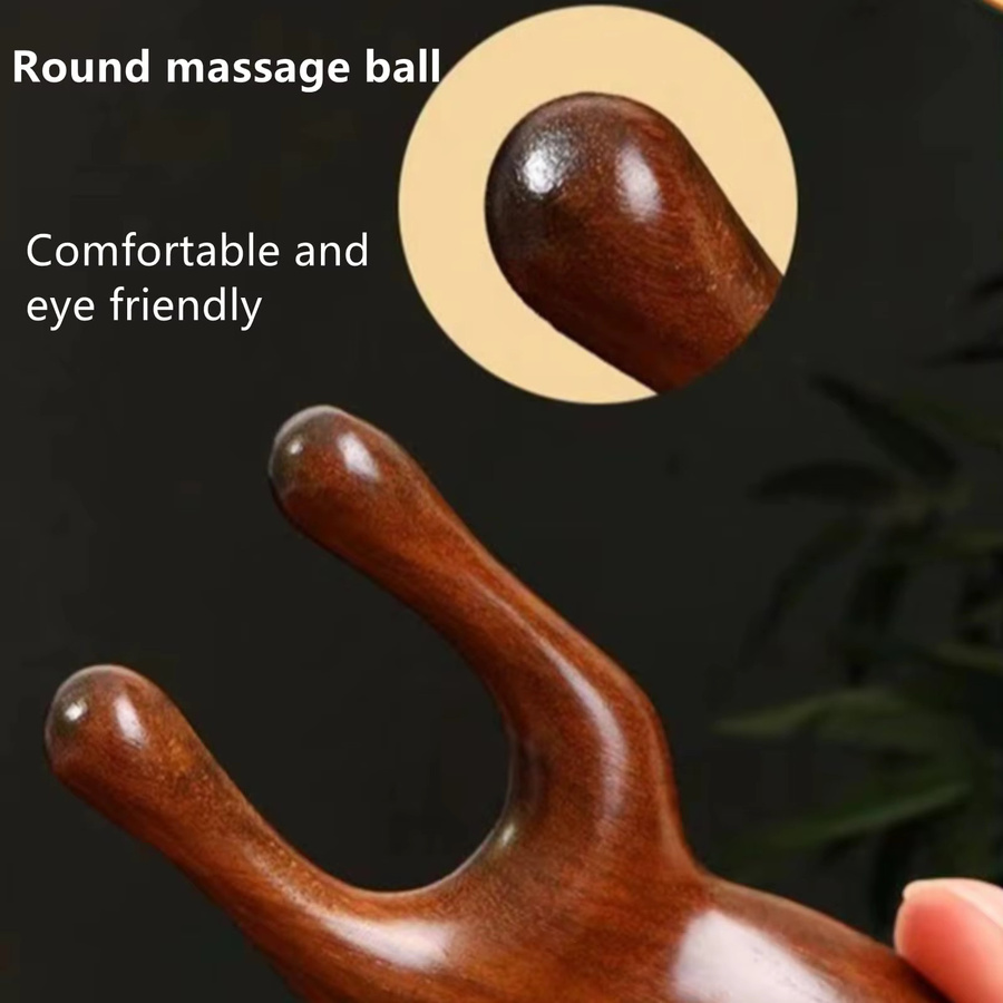 MBaowant Gua Sha Massage Werkzeug aus Holz, Unisex, für Augen und Gesicht - Bild 3