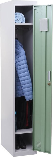 MCW Spind Preston T163 Umkleideschrank aus Metall in Mint-Grün, H x B x T: 180 x 30 x 50 cm - Bild 1