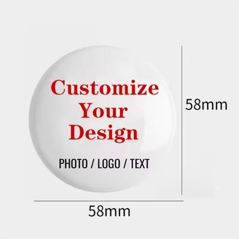 Personalisierte DIY-Abzeichen rund 58 mm aus Metall für individuelle Fotos oder Grafiken - Bild 3