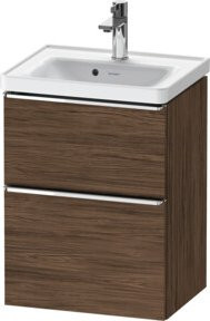 Duravit Waschtischunterschrank D-Neo in Nussbaum Dunkel mit 1 Schrank, B/T/H: 48,4 x 37,2 x 62,5 cm - Bild 1