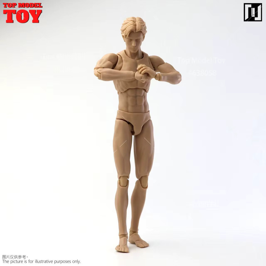 Mirrfig MF001 Männlicher Muskel-Gelenkkörper, Actionfigur, 1/12 Maßstab, Weiß-Gelbe Haut - Bild 2
