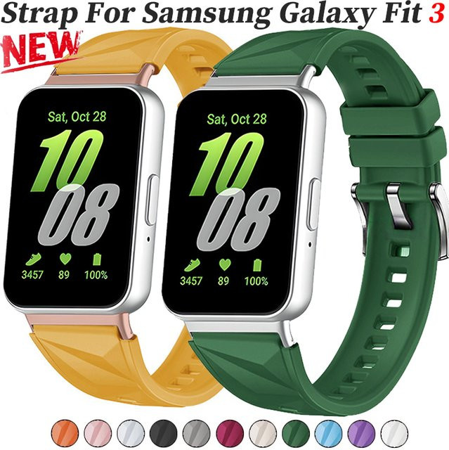 CHIICSMART Uhrenarmband Silikon, Schwarz, Samsung Galaxy Fit 3 - Bild 1
