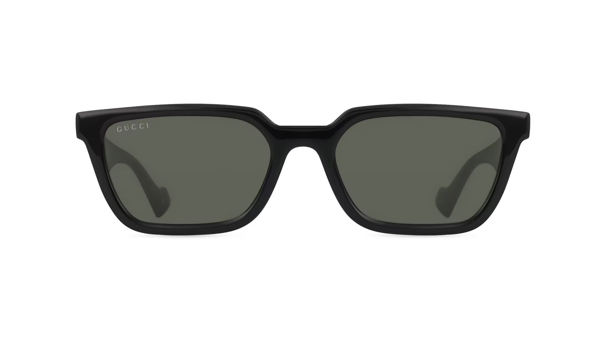 Gucci GG1539S Sonnenbrille Vollrand, quadratisch, Acetat, Unisex, schwarz, grau - Bild 1