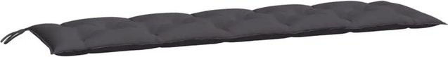 vidaXL Gartenbank-Auflagen 2er-Set Anthrazit aus wasserabweisendem Oxford-Gewebe, B/T/H: 180 x 50 x 7 cm - Bild 1
