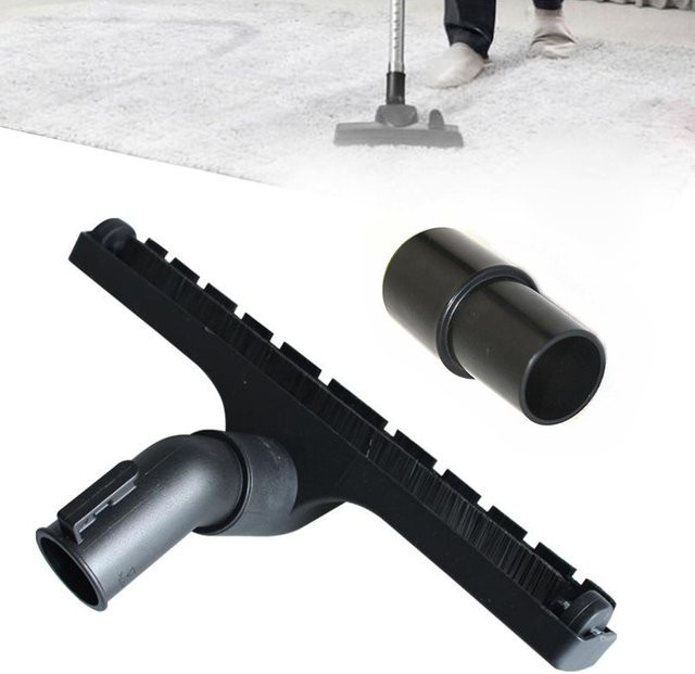 Staubsauger-Bürstenkopf als Bodenbürste und Saugdüse in Schwarz mit 32 mm Durchmesser und 32 mm bis 35 mm Adapter - Bild 1