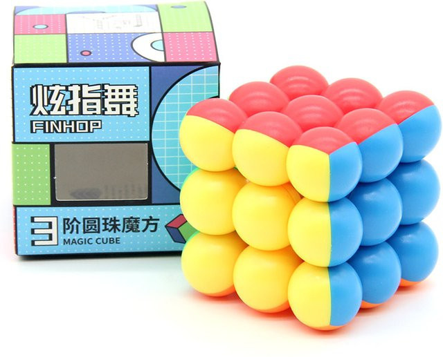 YJ Ball Magic Cubes, 3x3x3, Twist Puzzle, 6cm, Bunt / Mehrfarbig - Bild 1
