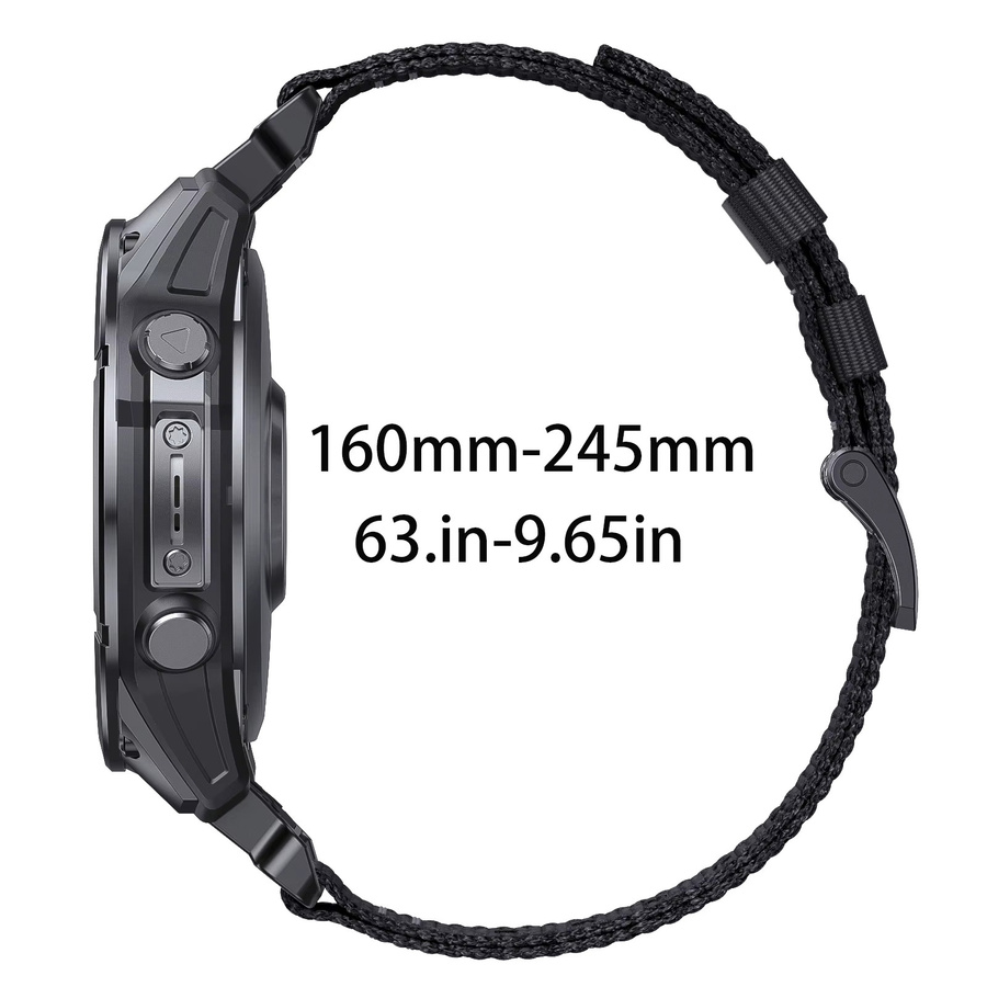 QuickFit Uhrenarmband Nylon, 22 mm, 26 mm, Schwarz, Unisex - Bild 4