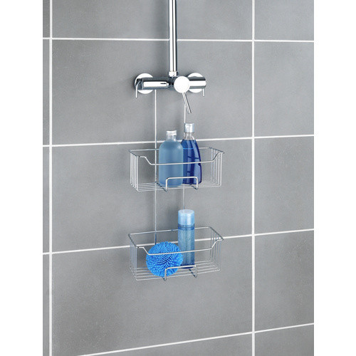 Wenko Thermostat-Dusch-Caddy Milo 2-Etagen in Silber glänzend, Breite: 25 cm, Tiefe: 14 cm - Bild 2