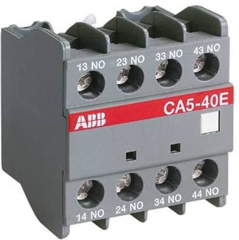 ABB CA5-22U Hilfsschalterblock mit 2 Schließern und 2 Öffnern in Grau - Bild 1