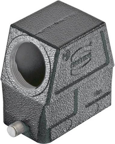 HARTING Tüllengehäuse 19 30 710 0548 in Schwarz und Grau aus Aluminium - Bild 1