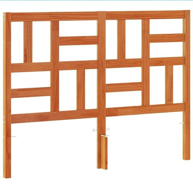 vidaXL Kopfteil aus Massivholz Kiefer in Wachsbraun, Rustikaler Stil für dein Schlafzimmer, Breite: 150 cm, Höhe: 104 cm, Tiefe: 8,5 cm - Bild 1