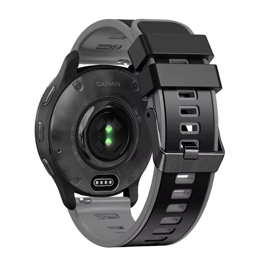 QCTOG Uhrenarmband Silikon, 22 mm, Schwarz, Unisex - Bild 3