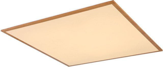 Globo Lighting Deckenleuchte DORO in Braun und Beige aus Holz, Aluminium und Kunststoff, rund, Warmweiß - Bild 1