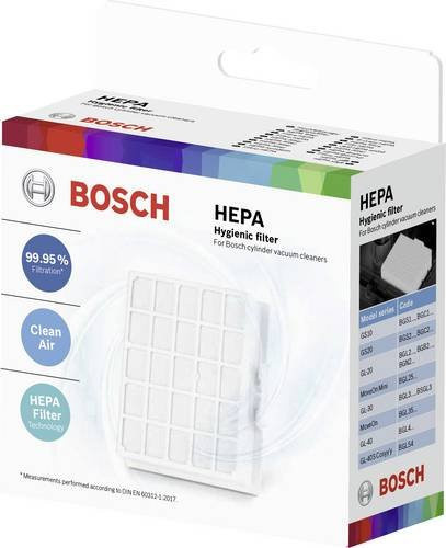 Bosch HEPA-Filter Austausch-Kit BBZ156HF in Weiß für Staubsauger GS10, GS20, GL-20, GL-30, GL-40, GL40S und BGL25, BGLS4 - Bild 1
